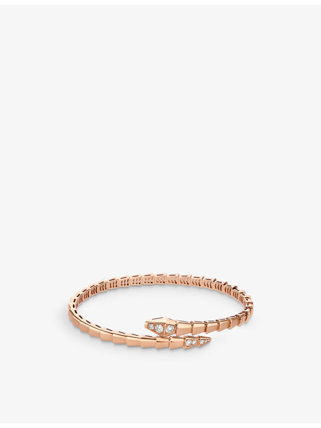 Serpenti Viper 18ct rose-gold and 0.47ct diamond bracelet - 3