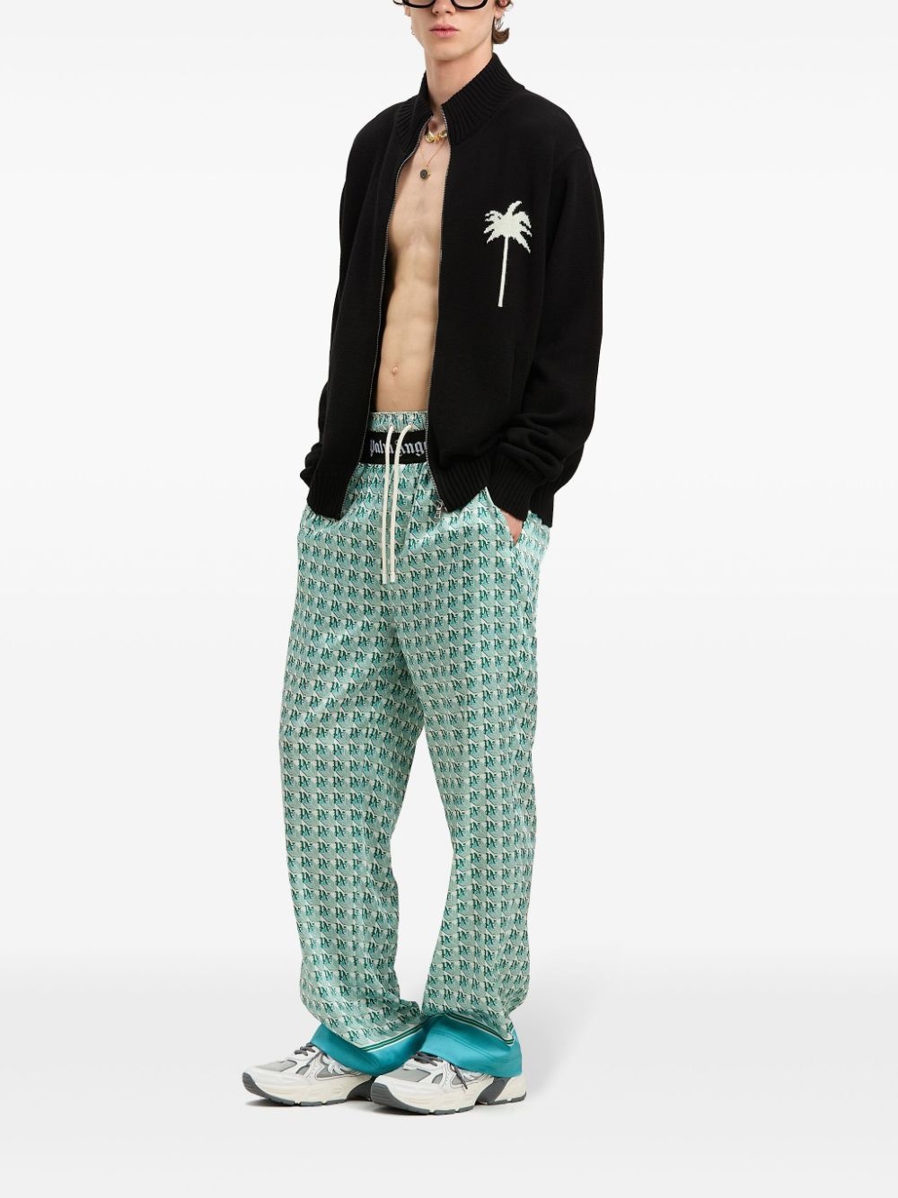 palms-knit cardigan - 2