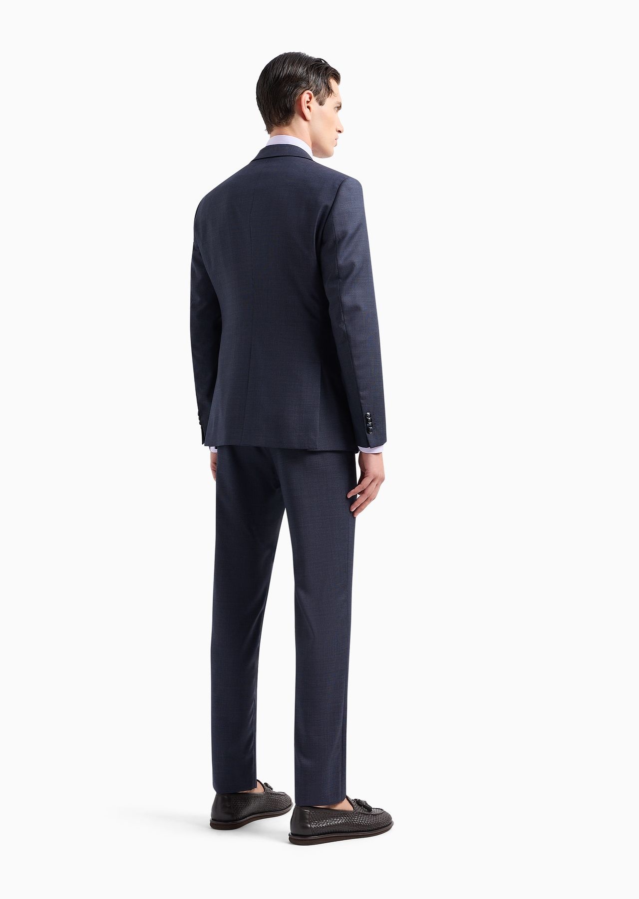 Soho Line single-breasted suit in pinpoint-effect virgin-wool serge - 3
