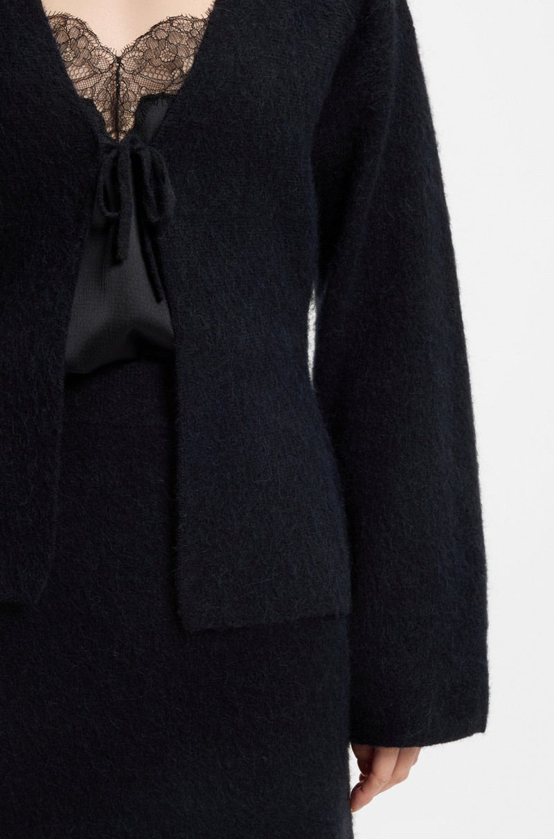 KNITTED CARDIGAN WITH TIE CLOSURE 4