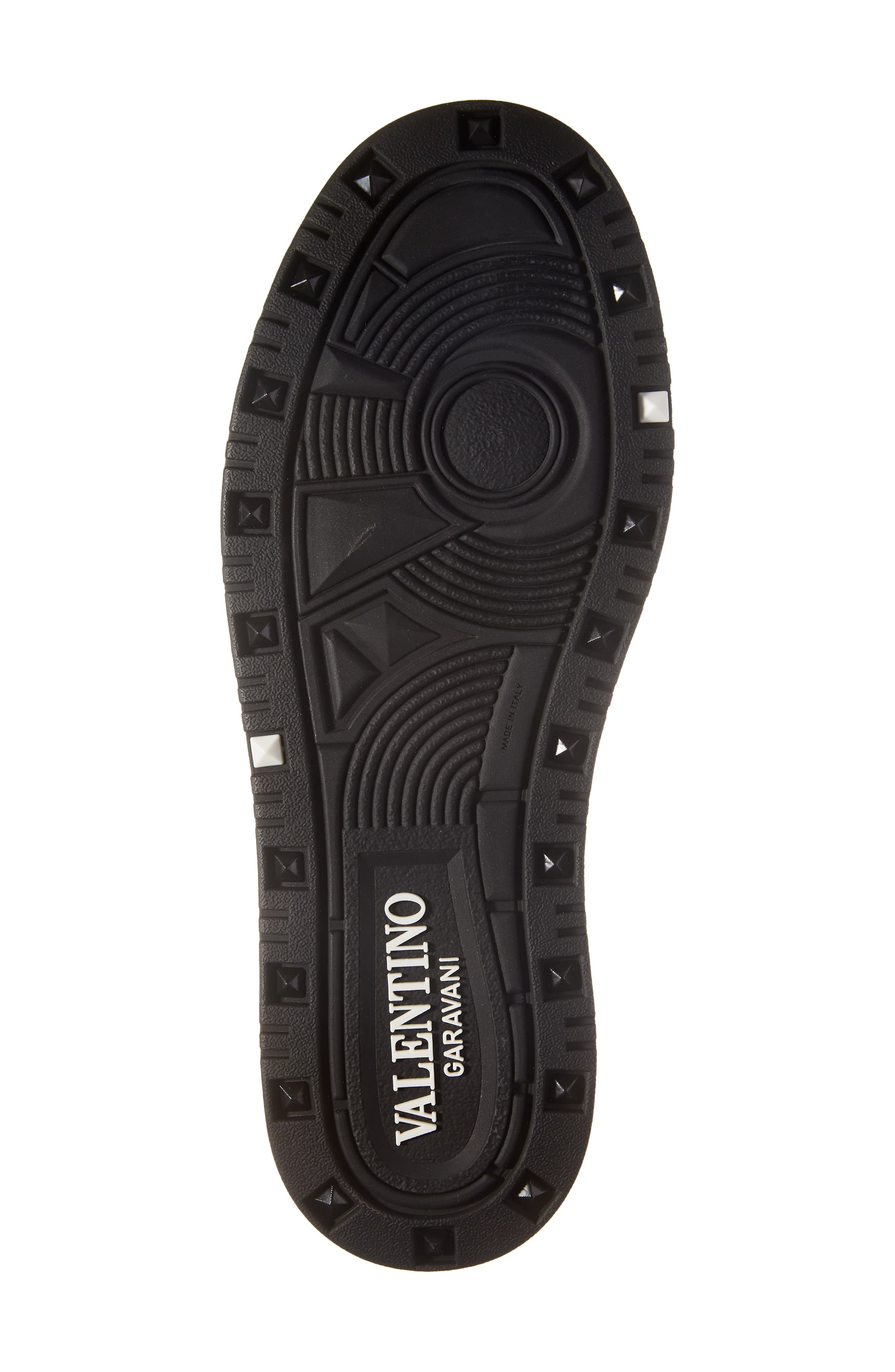Valentino Garavani Rockstud Low Top Sneaker in Bianco/Nero at Nordstrom - 6