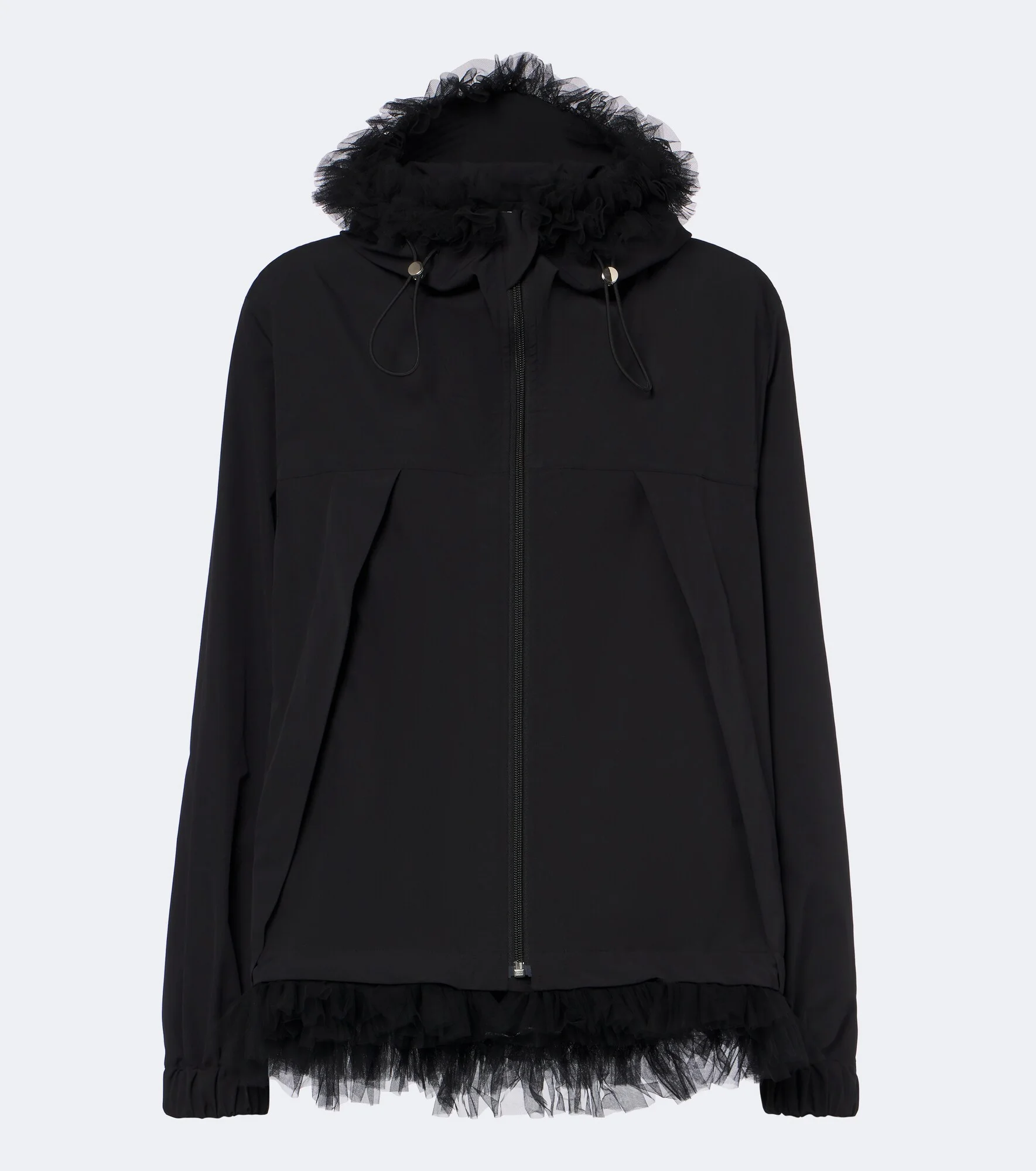 Tulle-trimmed technical jacket - 1