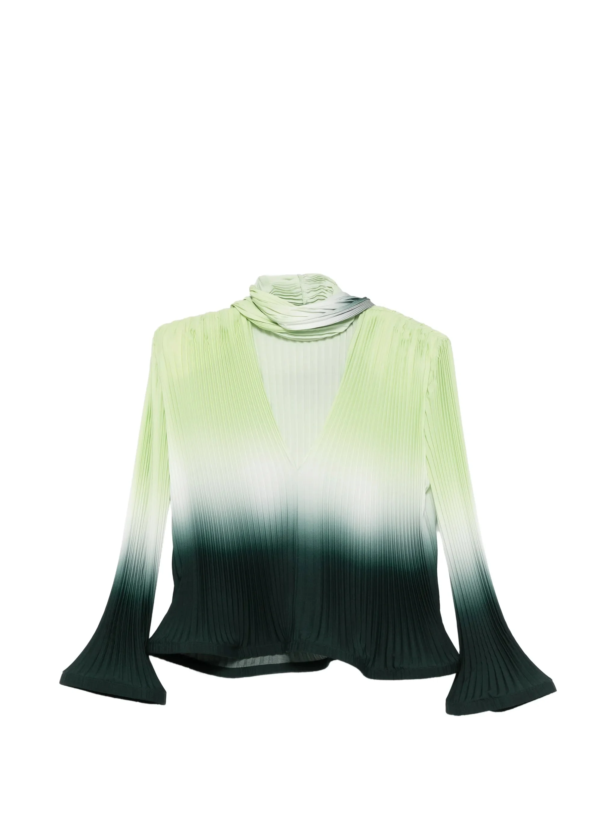 pleated degradé scarf blouse - 1
