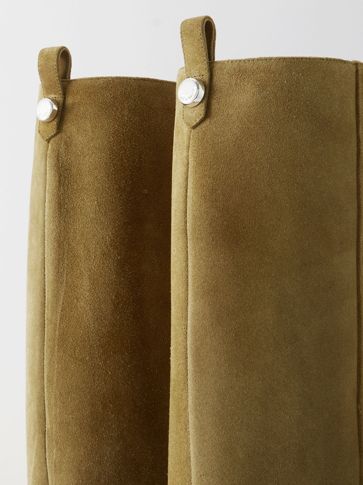 Lea suede knee boots Army green - 4