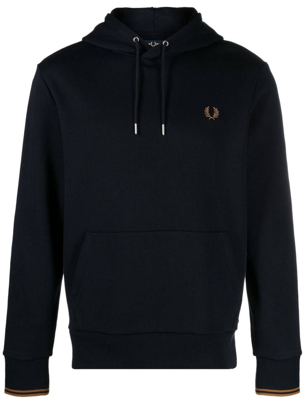 logo-print drawstring hoodie - 1