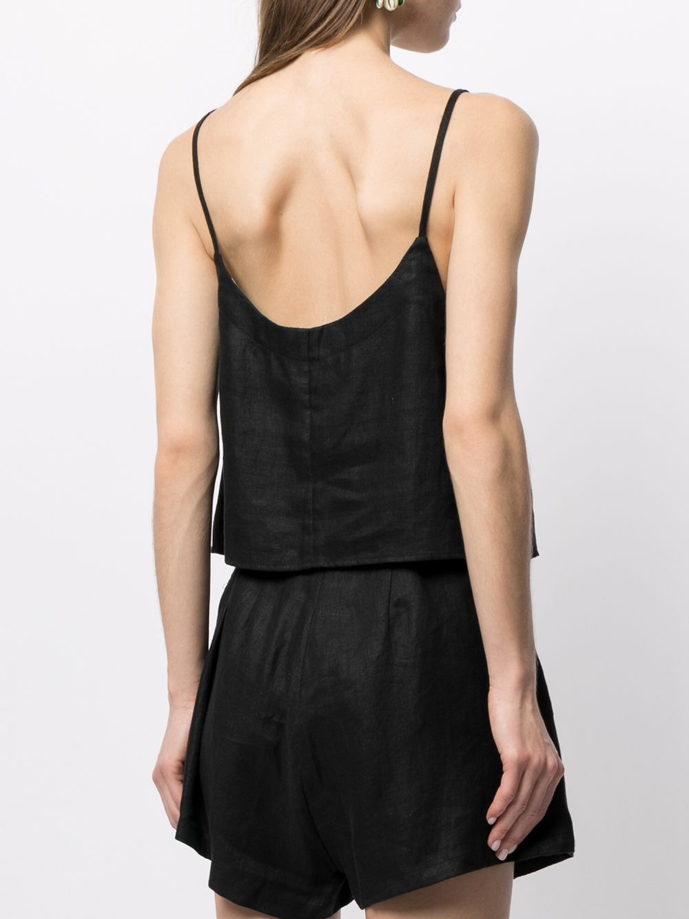 flared cropped slip top - 4