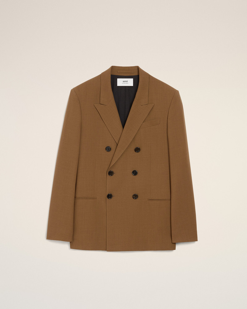 AMI Paris BROWN WOOL DOUBLE BREASTED JACKET outlook