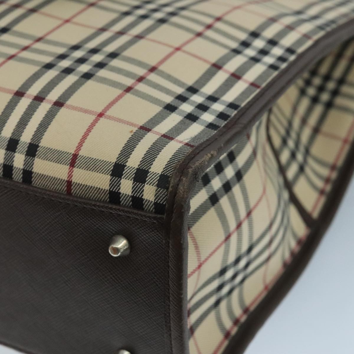 Burberry Nova Check Tote Bag Canvas Beige - 12