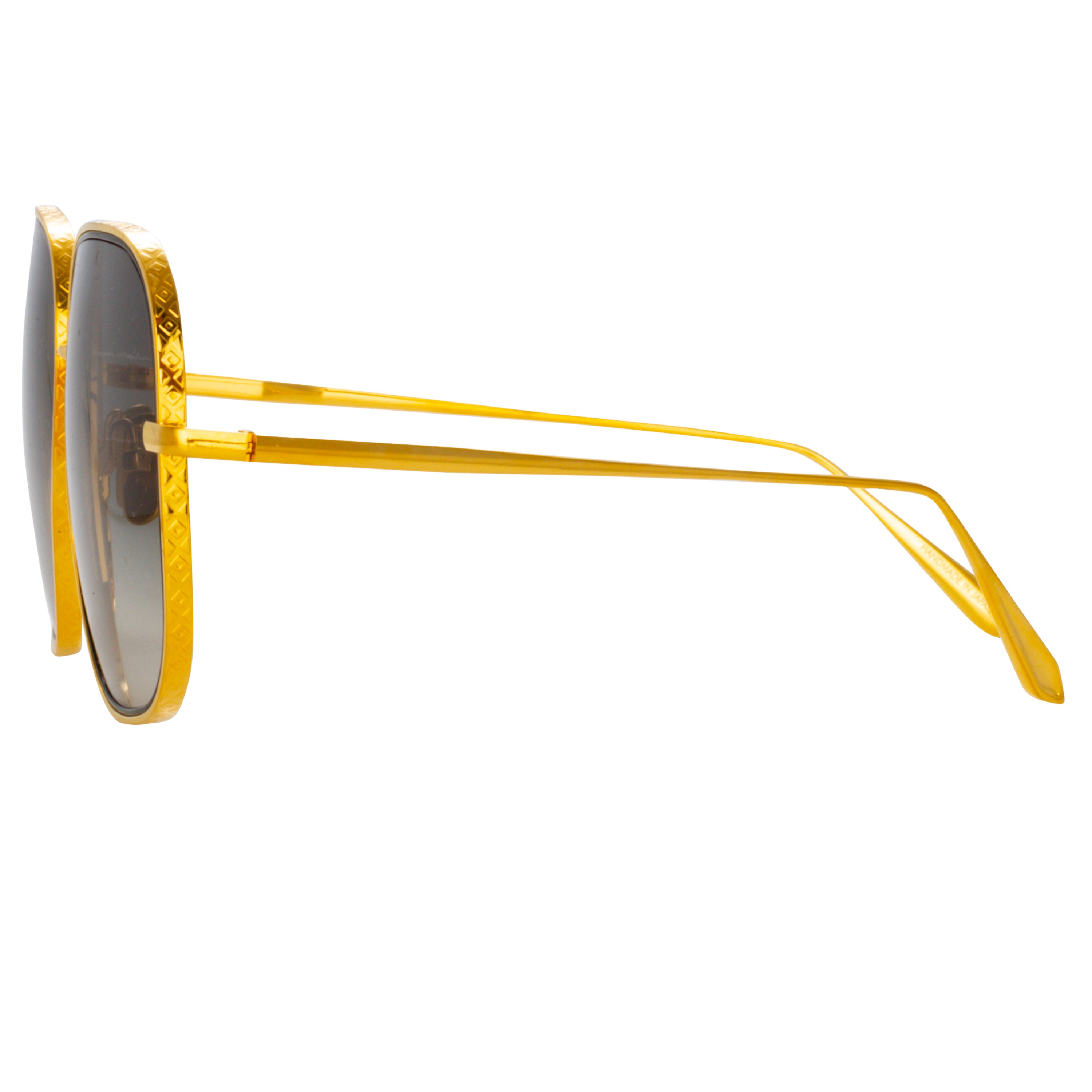 JULIANA OVERSIZED SUNGLASSES IN YELLOW GOLD - 4