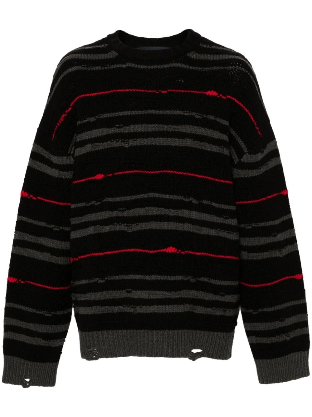 drop-shoulder striped jumper - 1