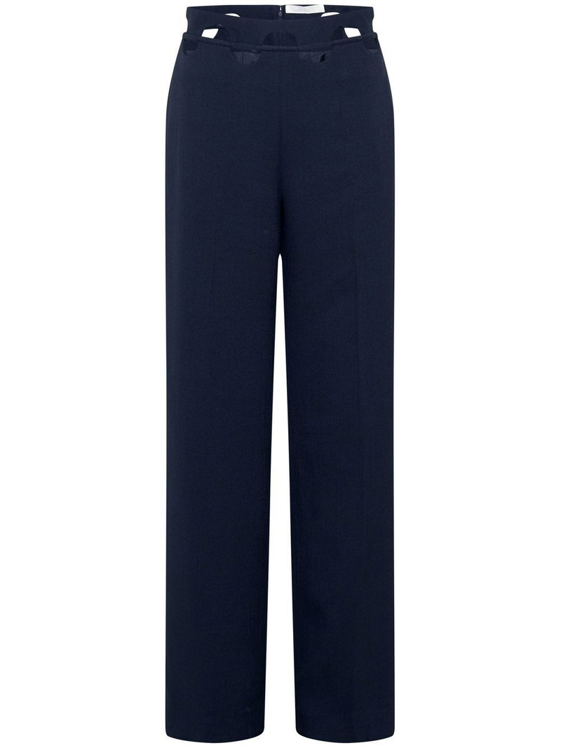 hinge-seam straight trousers 1