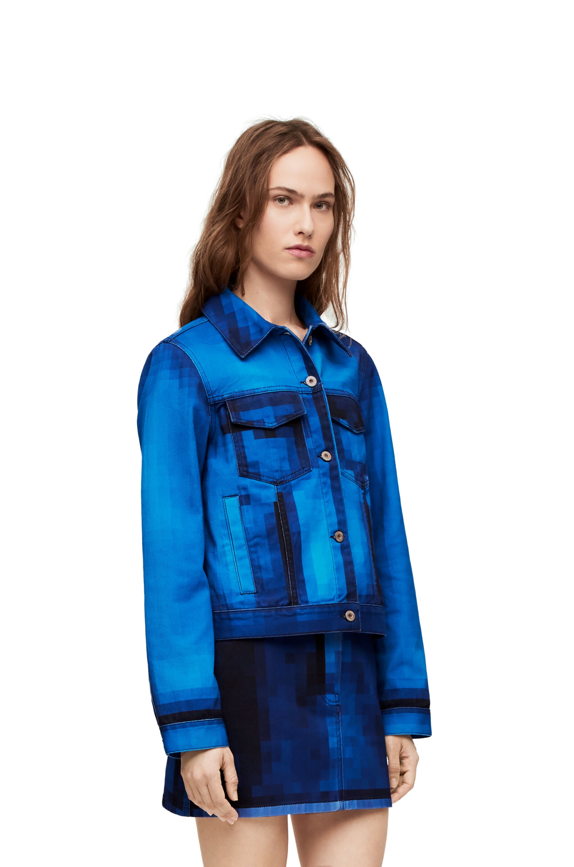 Pixelated jacket in denim - 3
