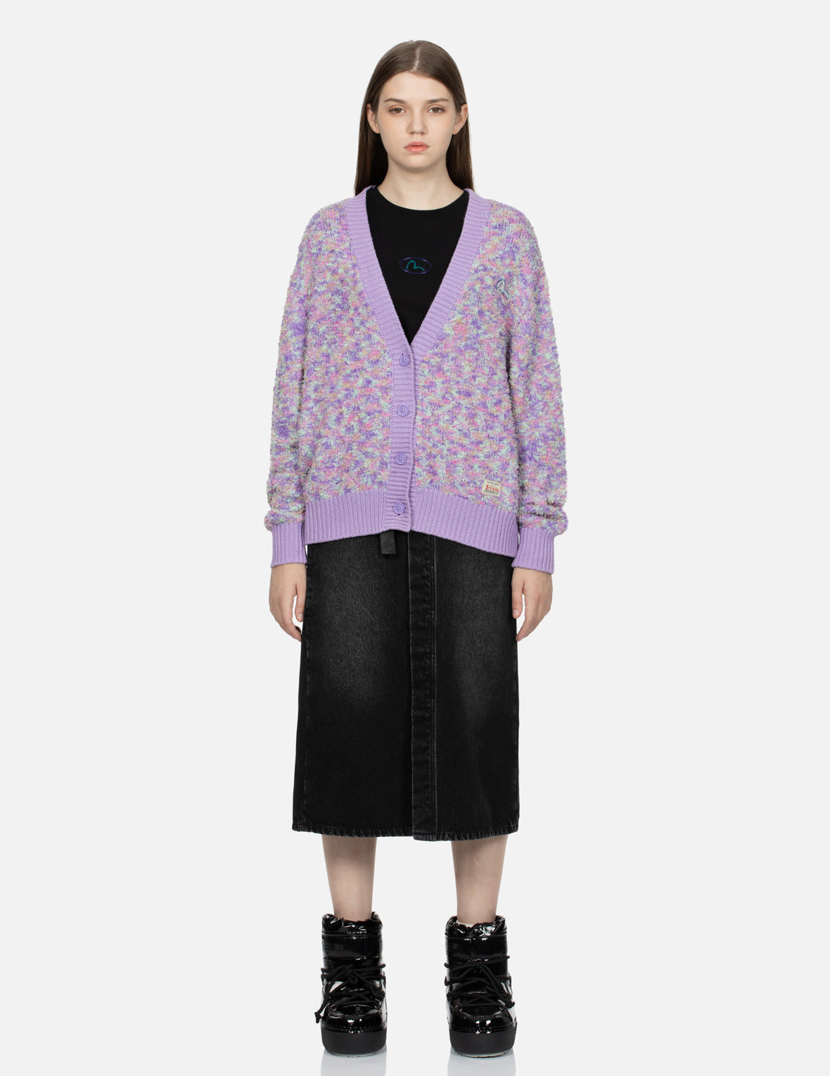 SEAGULL EMBROIDERY MULTI-COLOR CROPPED CARDIGAN - 5