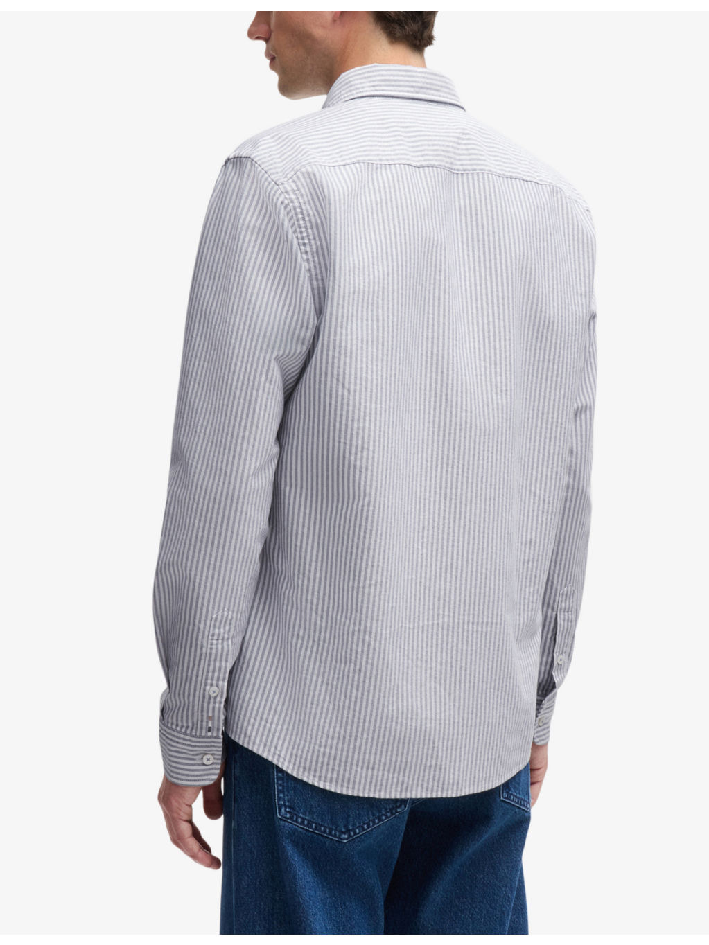 Slim-fit button-down Oxford-cotton shirt - 4