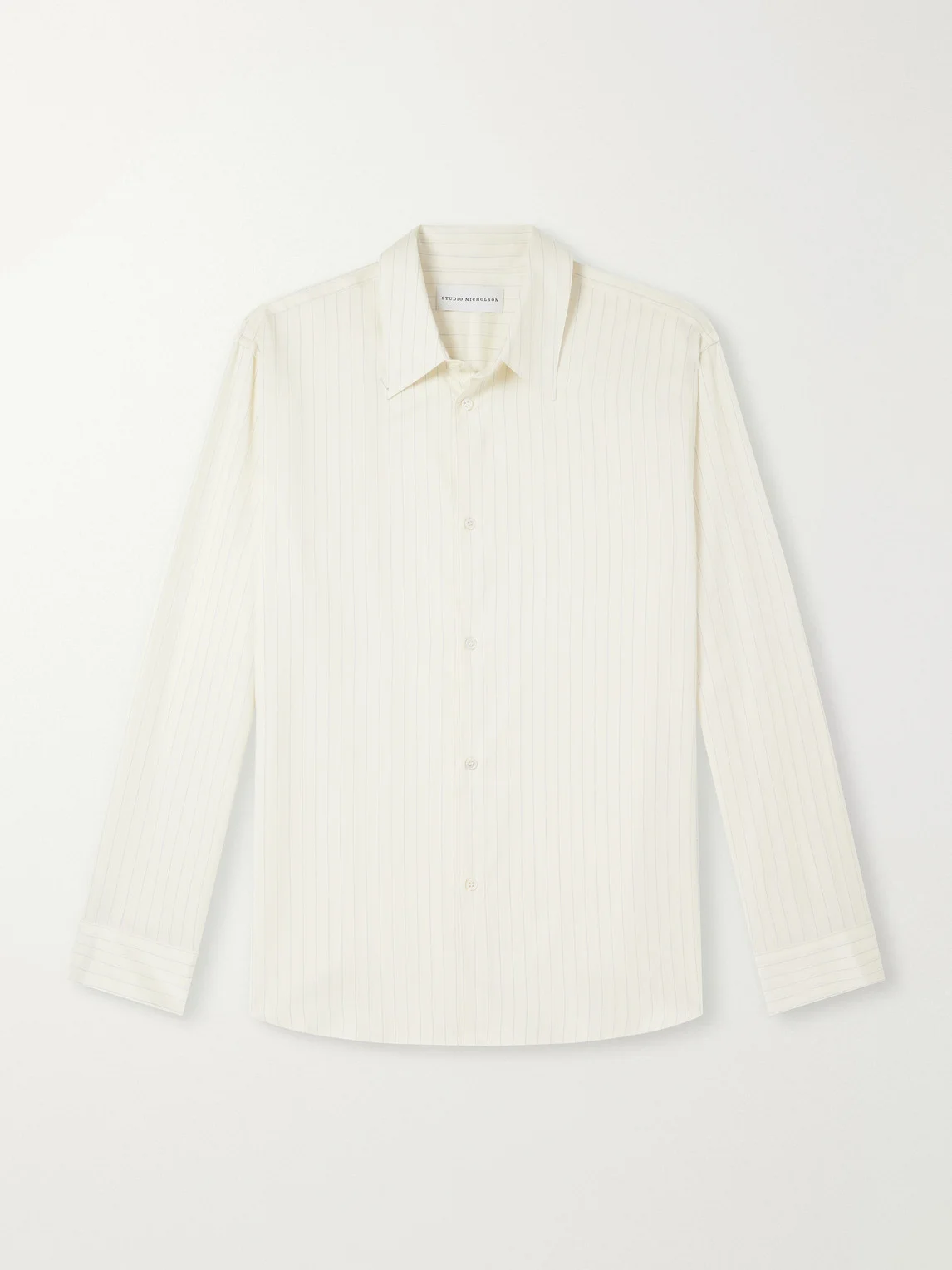 View Striped Silk and Cotton-Blend Shirt - 1
