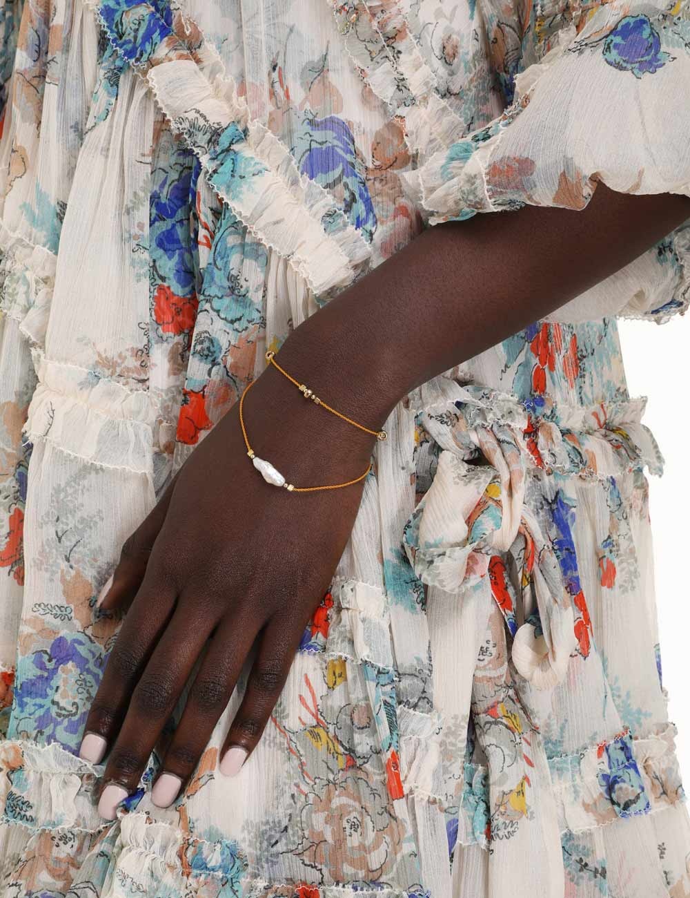 LONG CORD PEARL WRAP BRACELET - 4