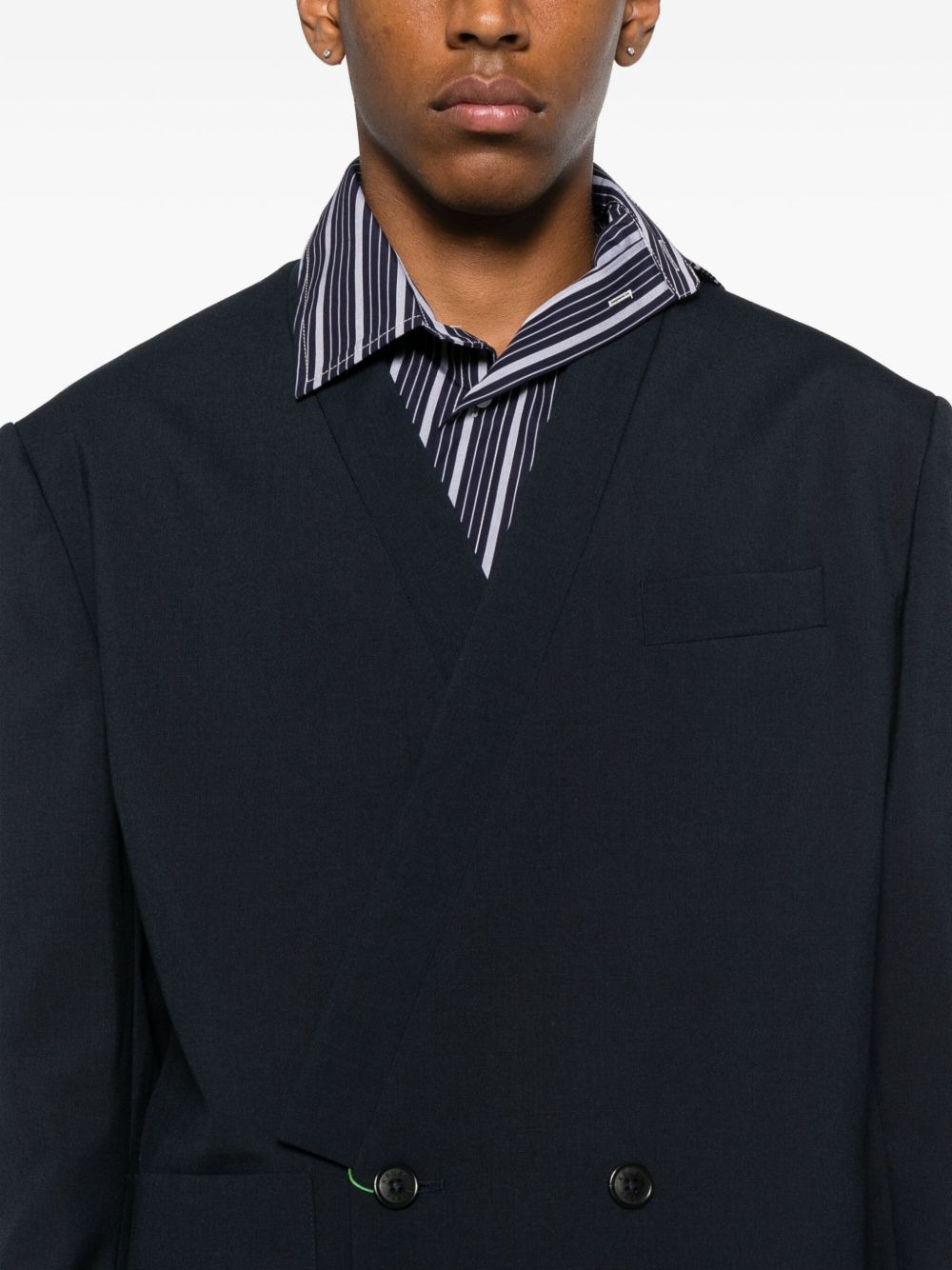asymmetric double-breasted jacket - 5