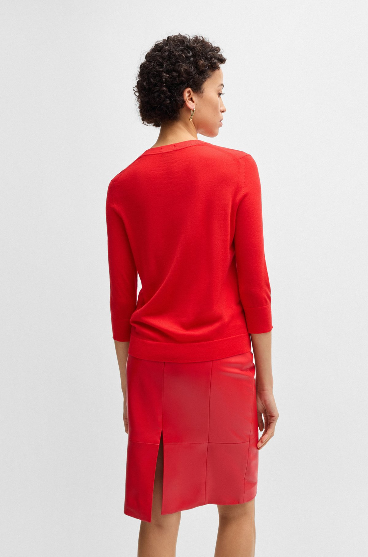 HENLEY-NECK SWEATER IN MERINO WOOL - 4