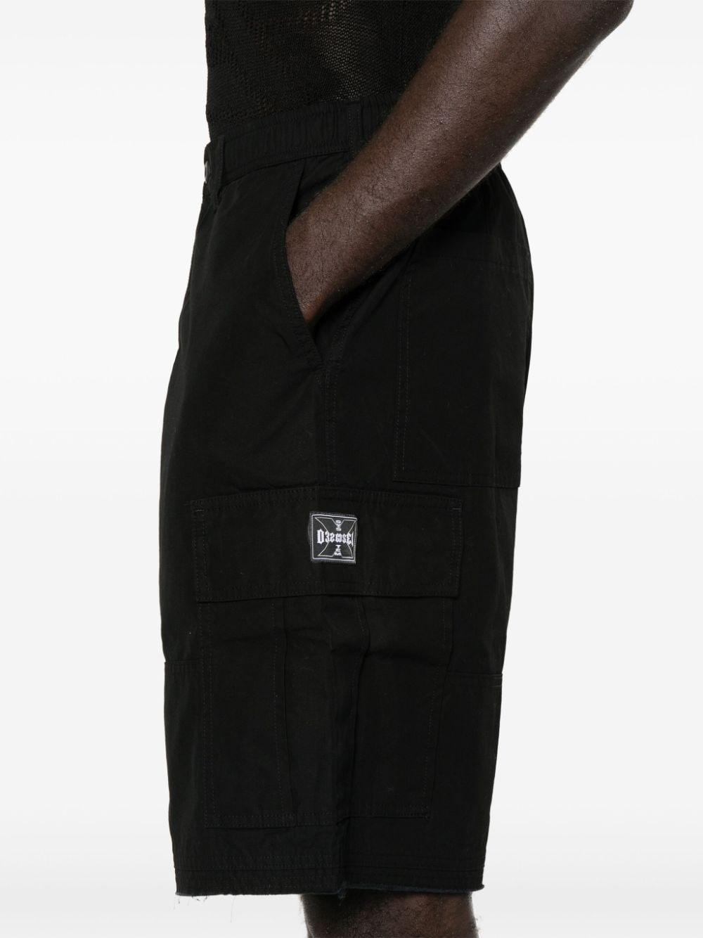 logo-patch cargo shorts - 5