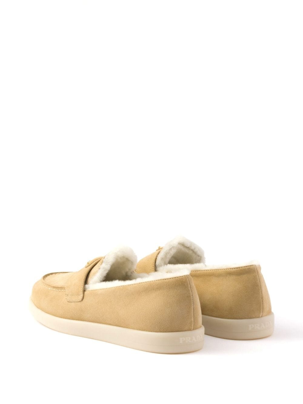 Suede and shearling loafers - 5