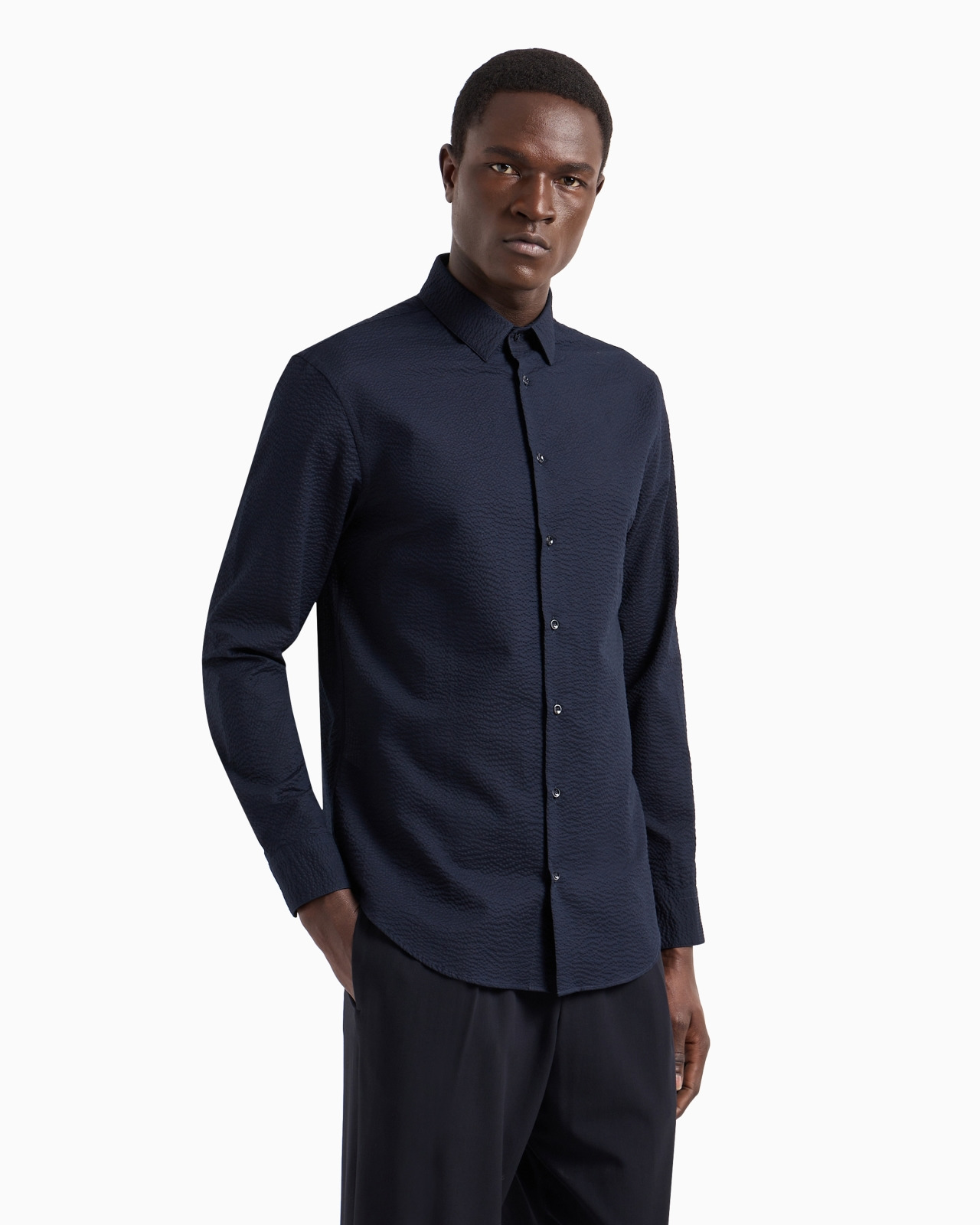 Regular-fit cotton-seersucker shirt - 4