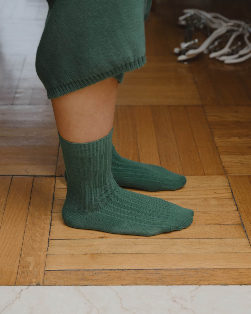 Rib Overankle Socks - Organic Cotton Rib 3