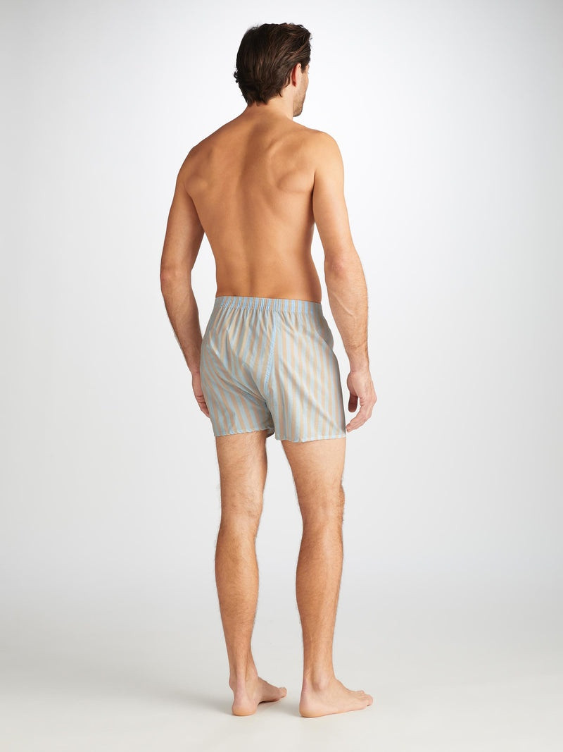 Men's Classic Fit Boxers Amalfi 20 Cotton Batiste Blue 3
