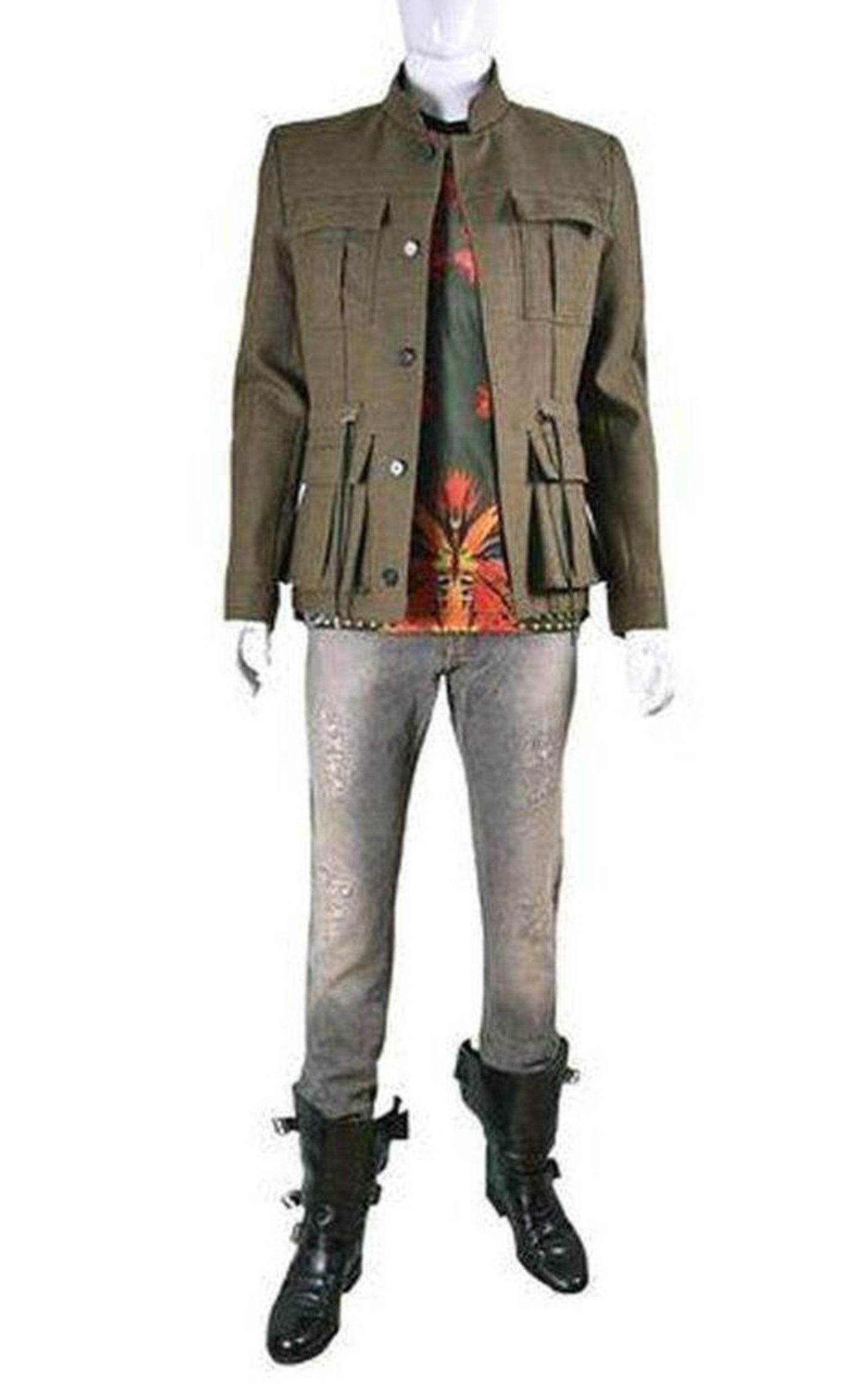 Military Green Wool Jacket - 3