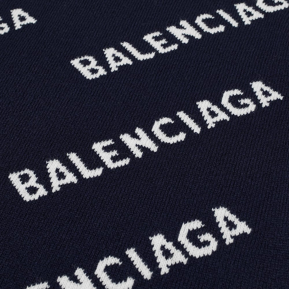 Balenciaga All Over Logo Intarsia Turtleneck Knit - 3