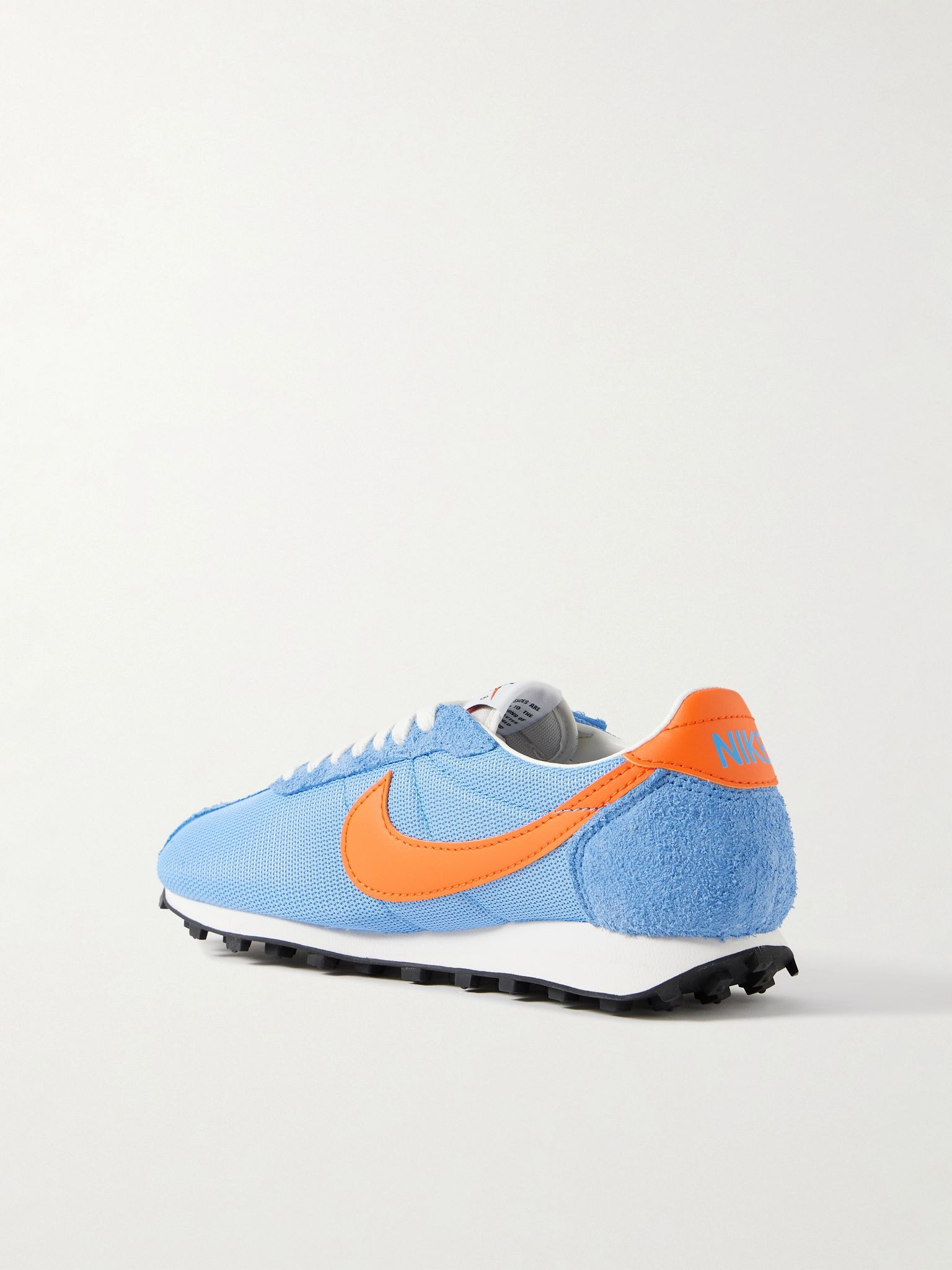 LD-1000 suede and leather-trimmed mesh sneakers Light blue - 3
