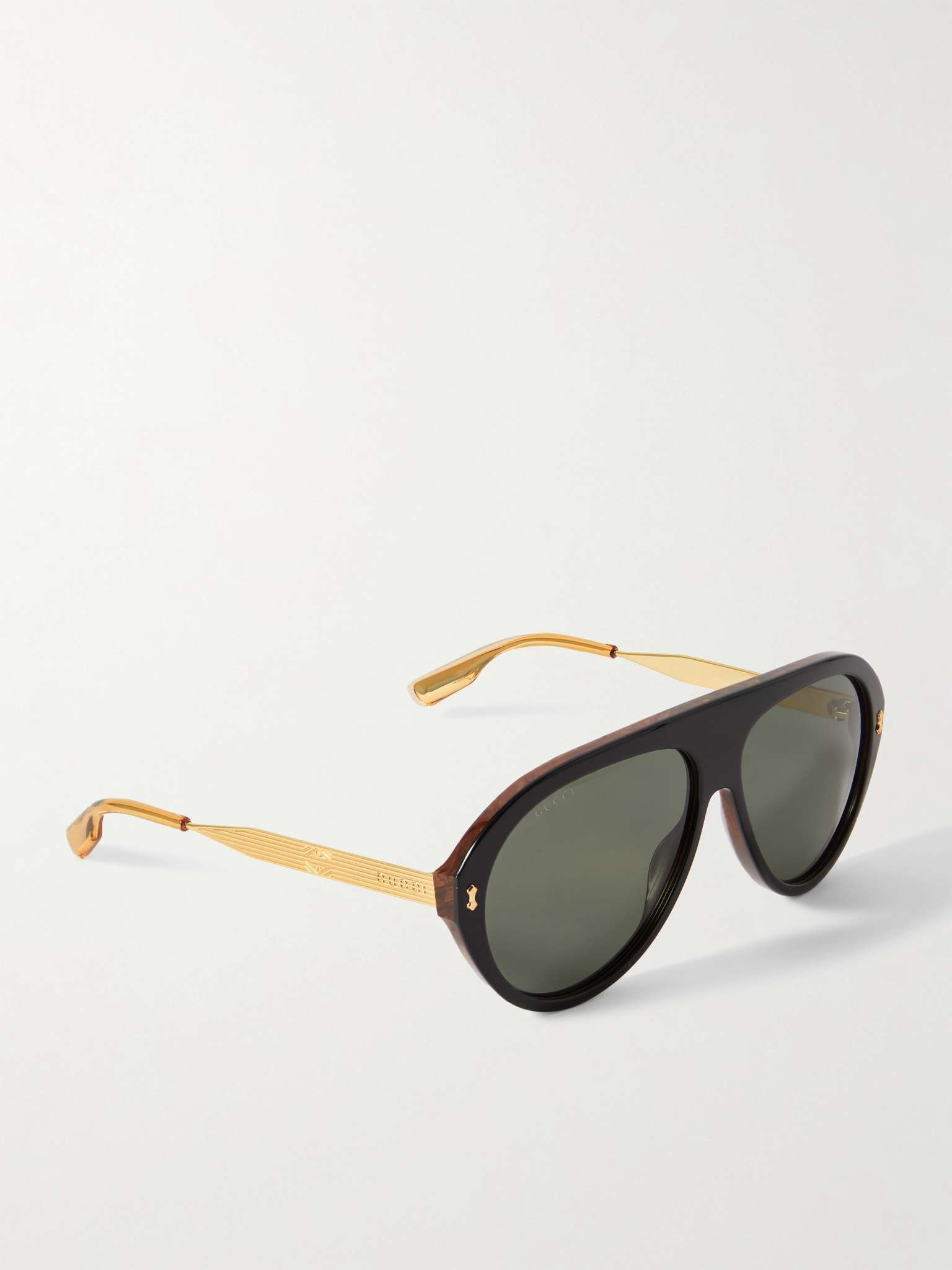 Aviator-Style Acetate and Gold-Tone Sunglasses - 2