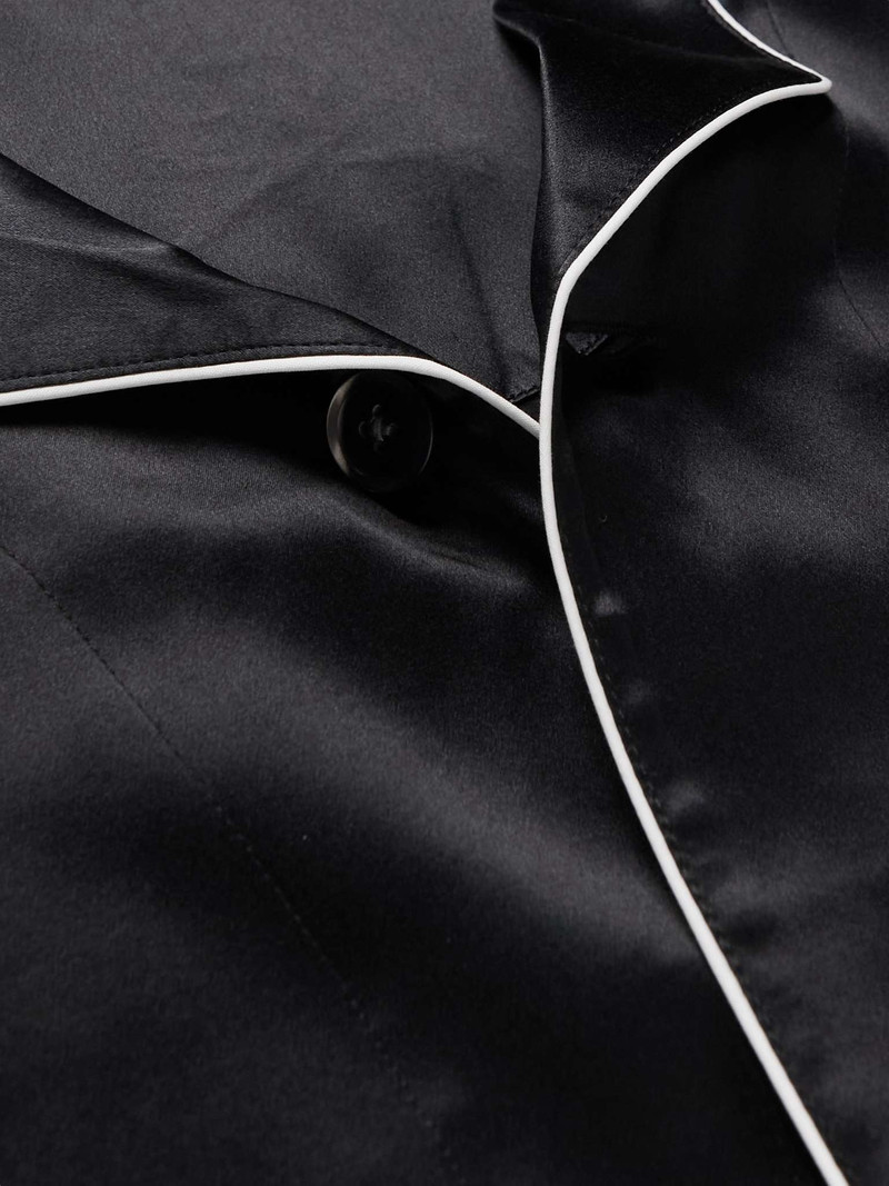 Logo-Embroidered Silk-Satin Pyjama Set 4