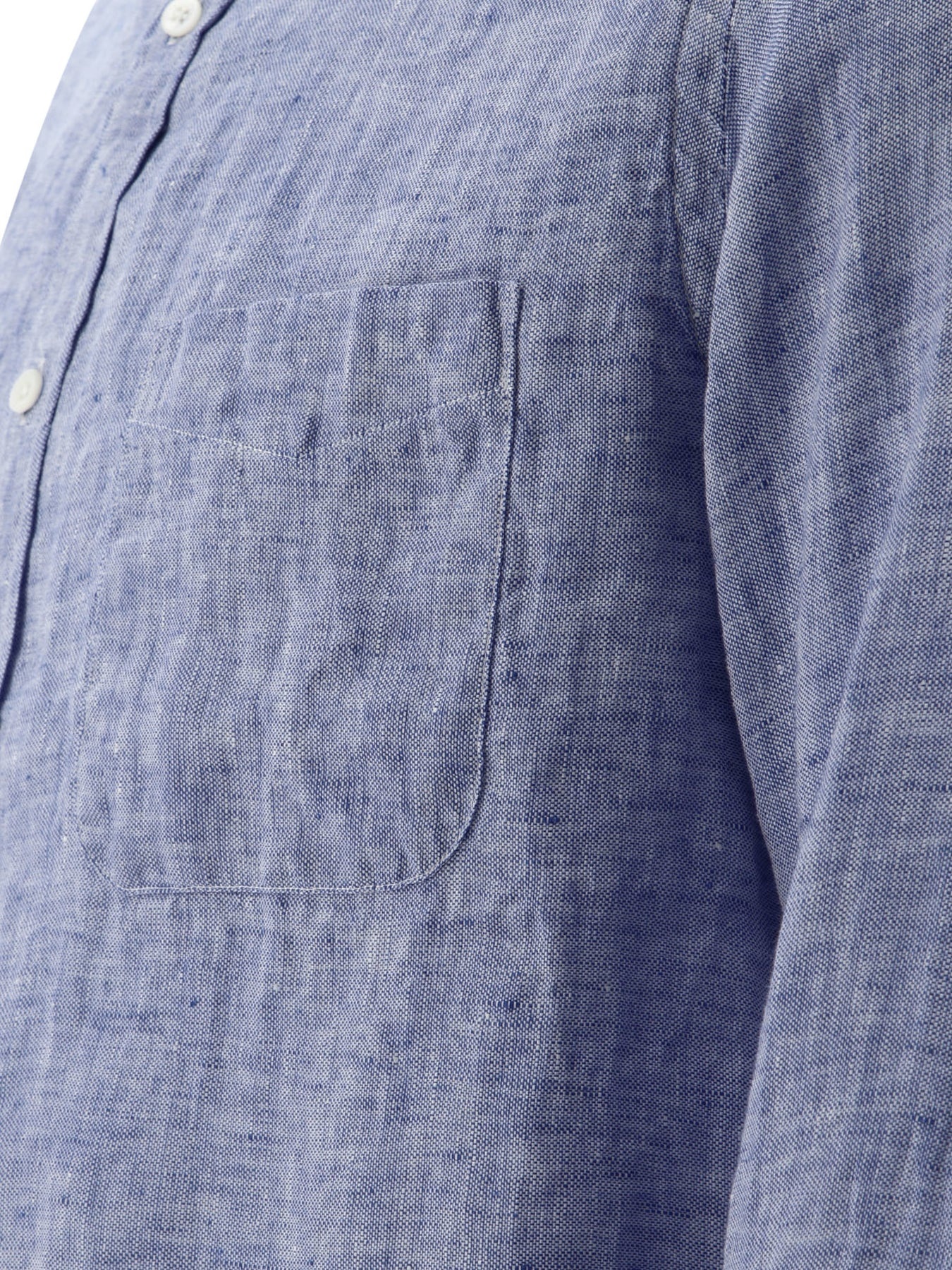 Oxford Linen Shirt Shirts Blue - 4