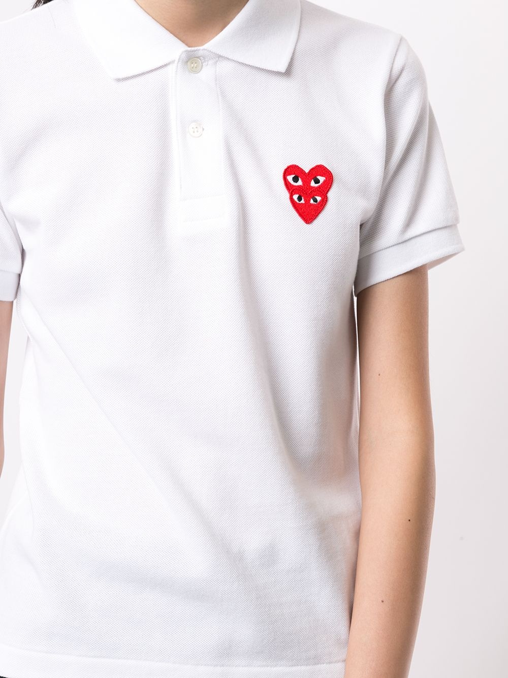 haert-patch polo shirt - 5