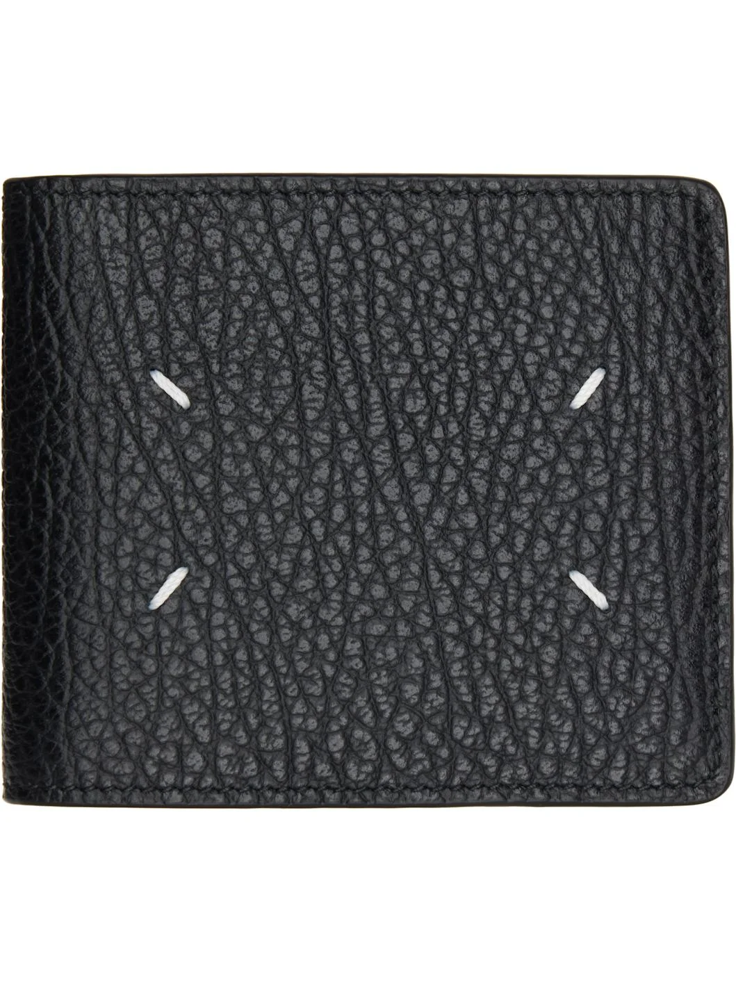 Black Four Stitches Wallet - 1