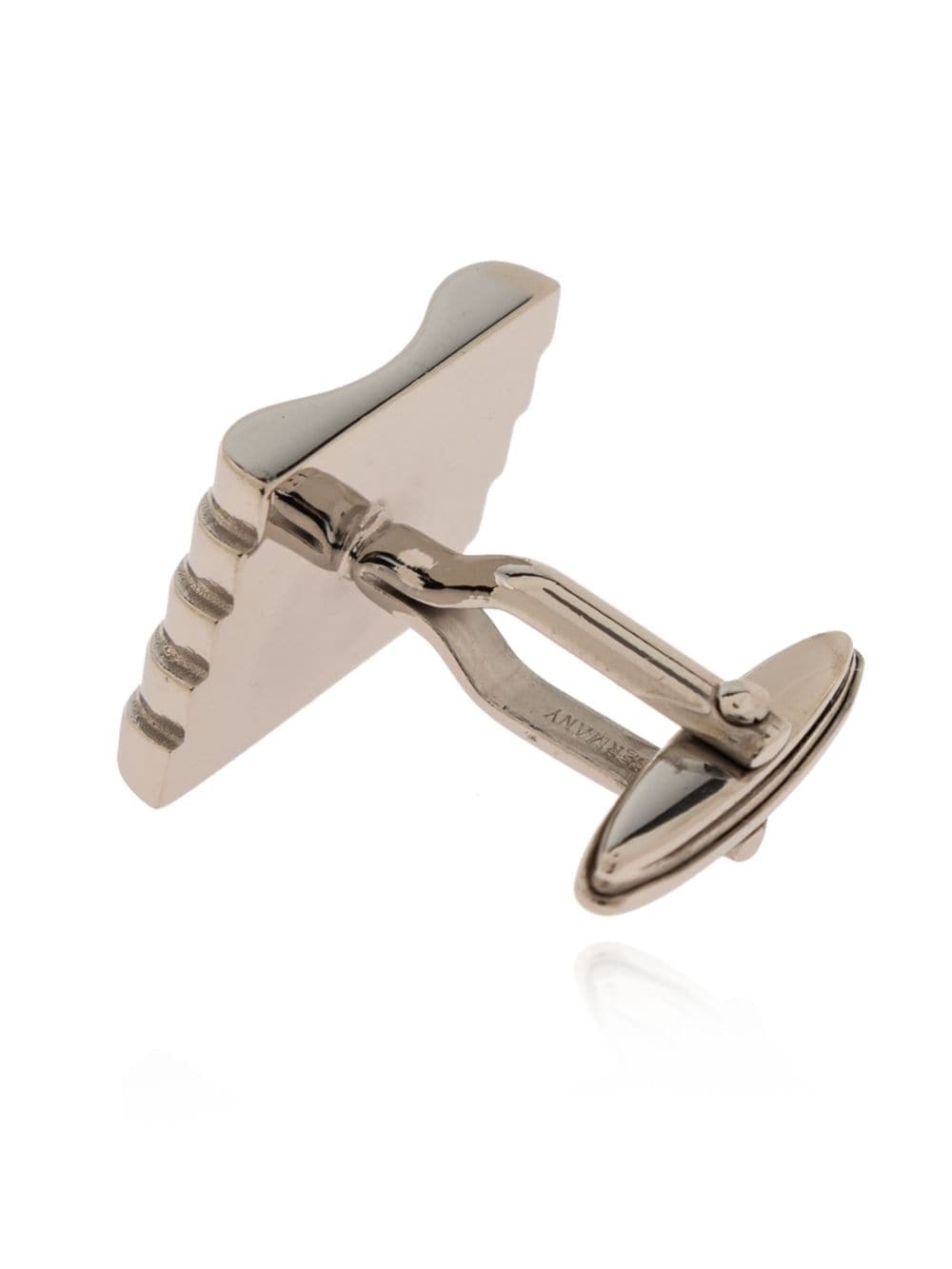 silver-tone cufflinks - 3