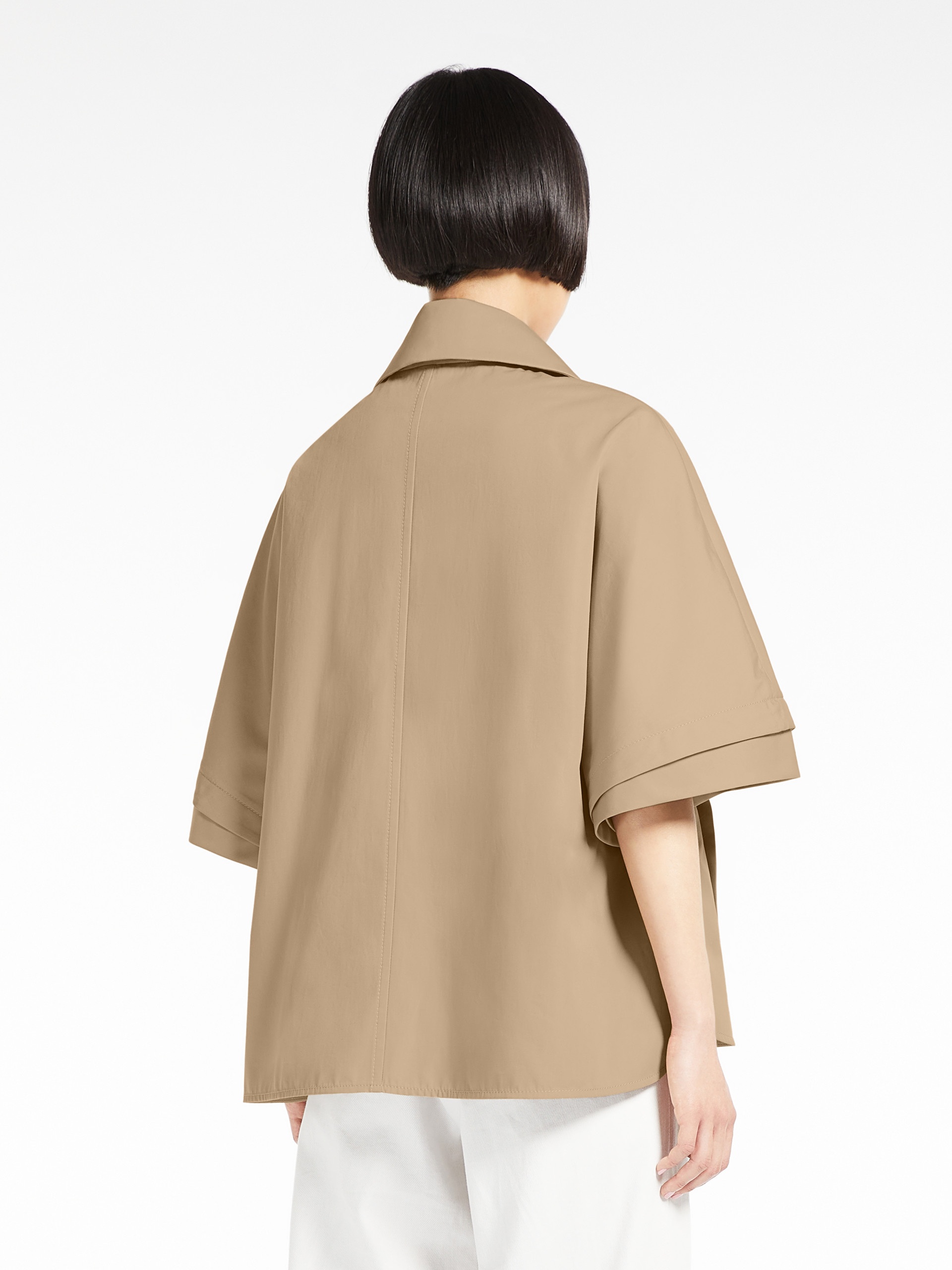 PAROLE Water-repellent gabardine cape - 4