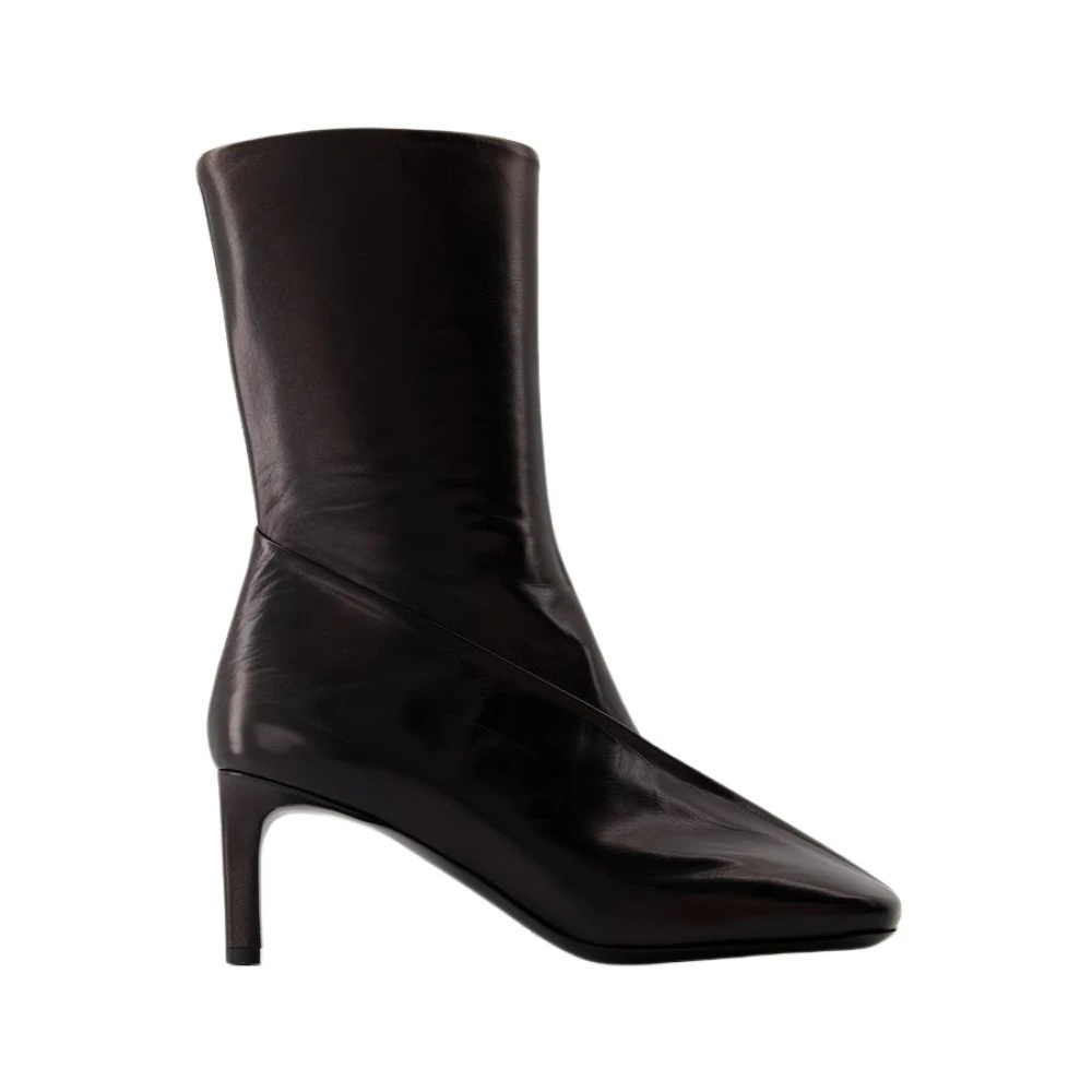 Jil Sander BLACK LEATHER ANKLE BOOTS | miinto | REVERSIBLE