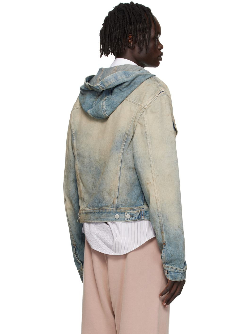 Blue Hood Denim Jacket - 3