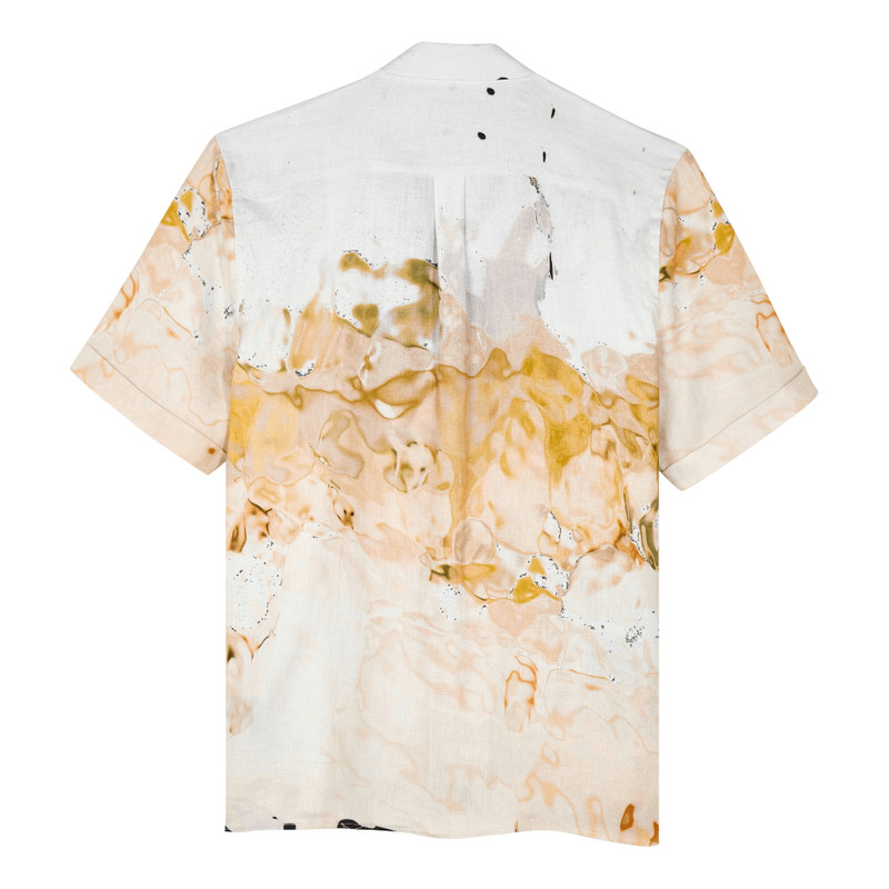 Men Bowling Shirt Linen Distortive water - Vilebrequin x Highsnobiety 2