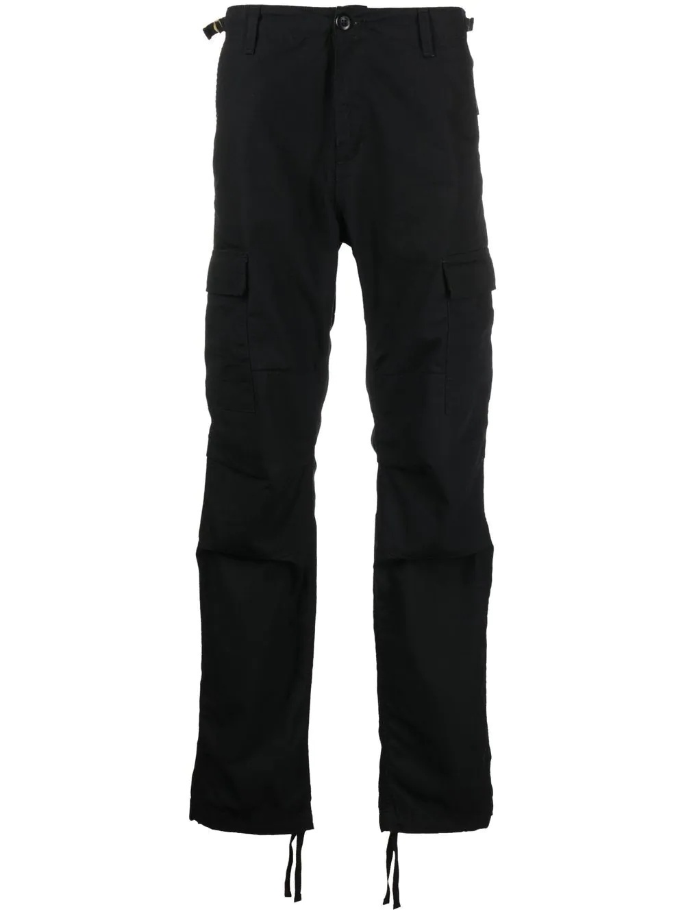 logo-patch straight-leg trousers - 1