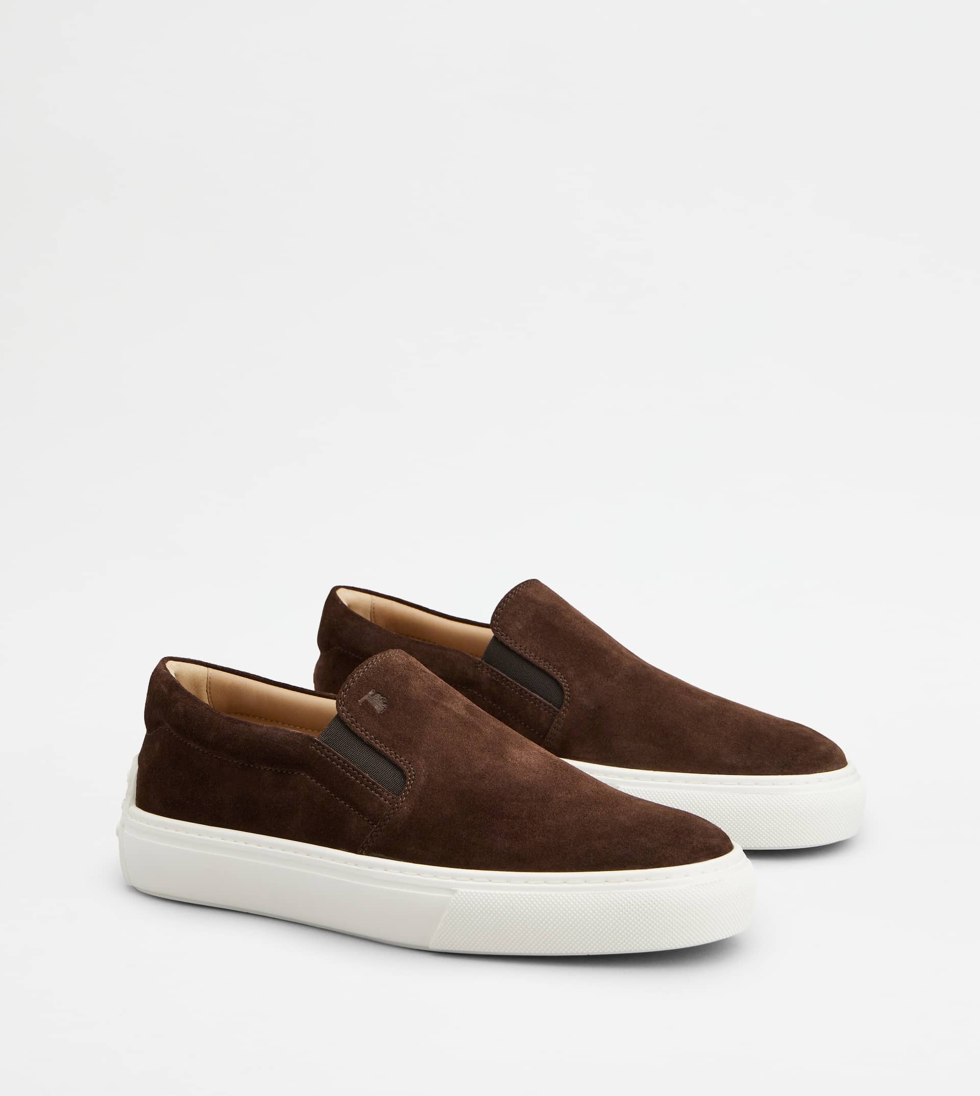 SLIP-ONS IN SUEDE - BROWN - 3