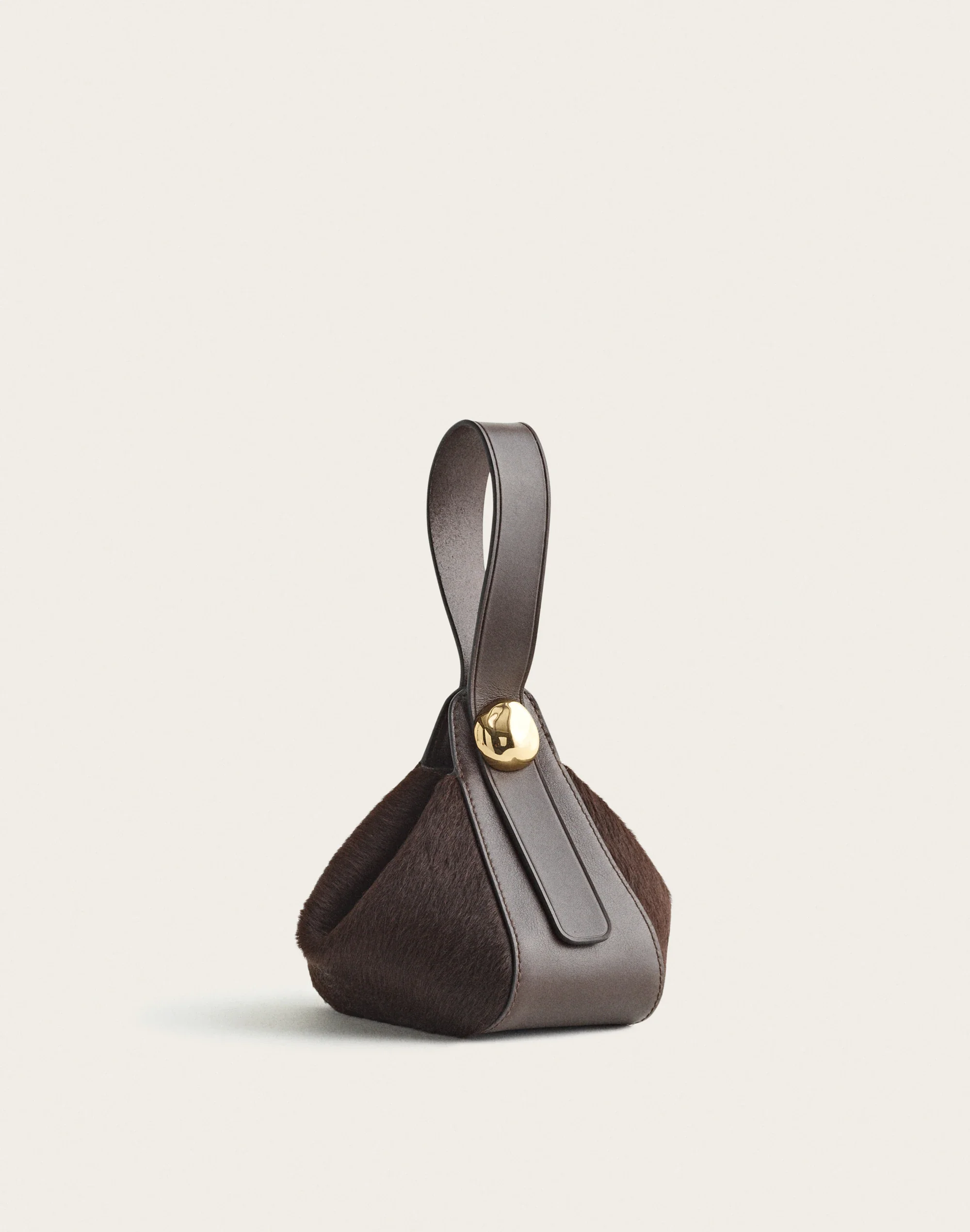 The Sculpted Metal Wristlet Bag - 1