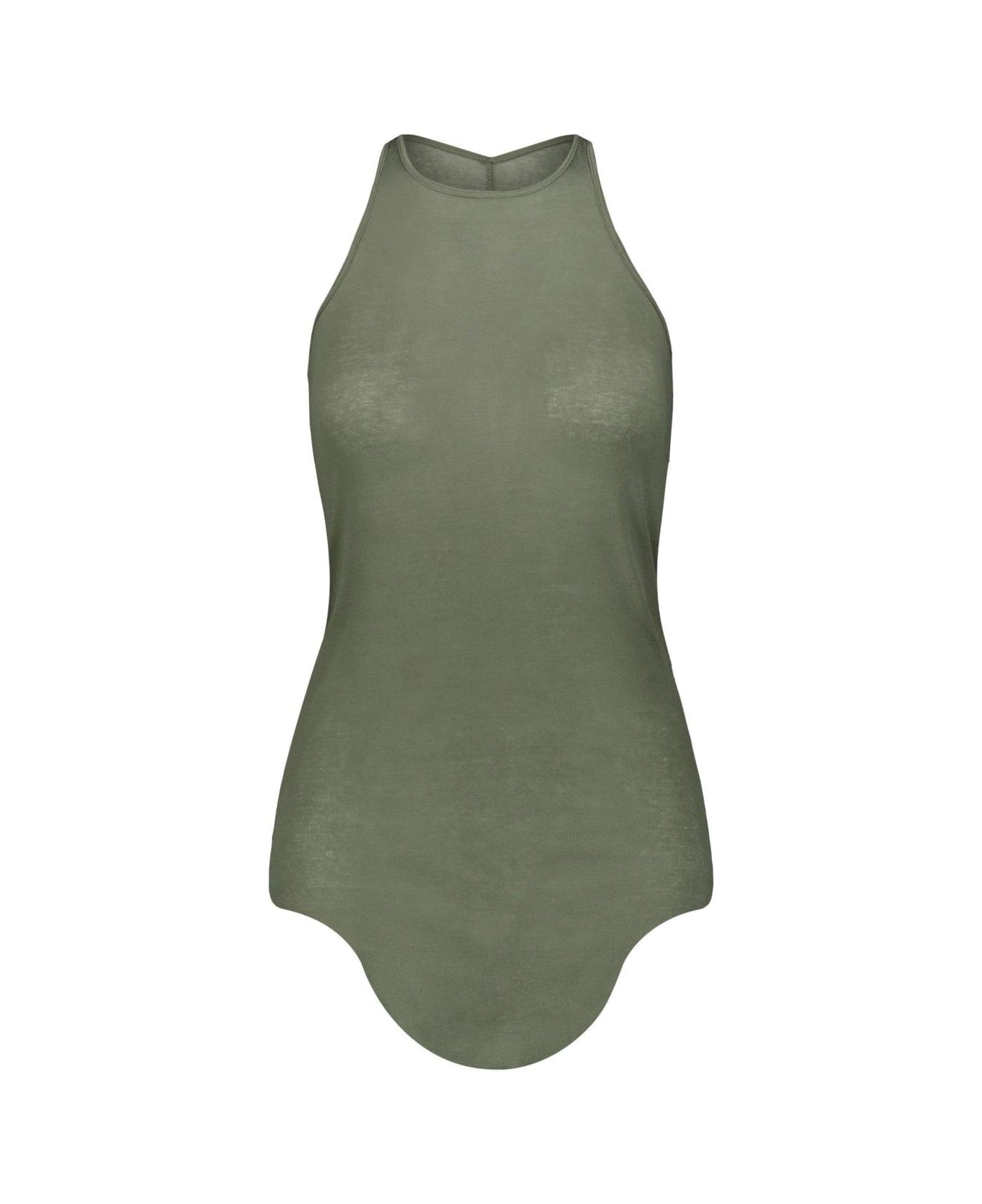 Round Neck Ribbed Tank Top - 1