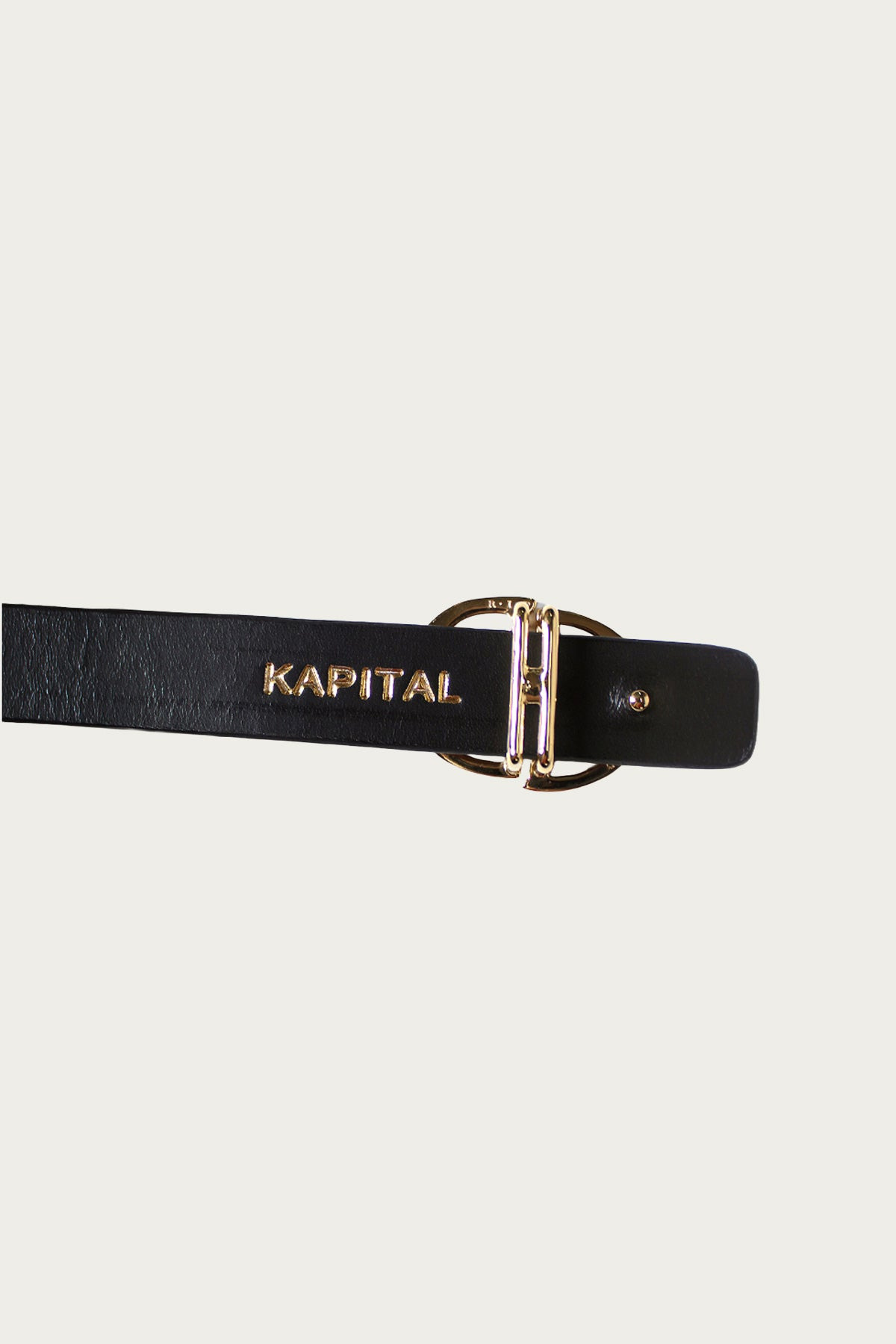 Leather DD Buckle Belt - Black - 2