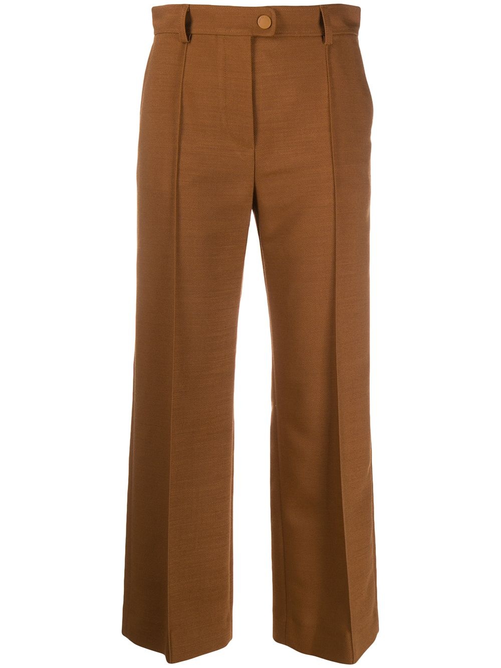 flared cropped trousers - 1