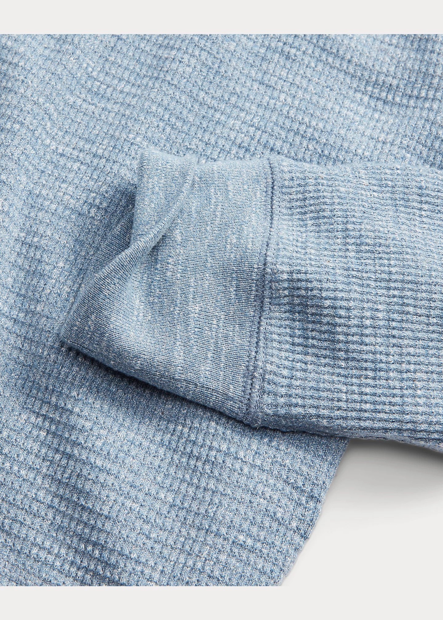 Garment-Dyed Waffle-Knit Henley Shirt - 4