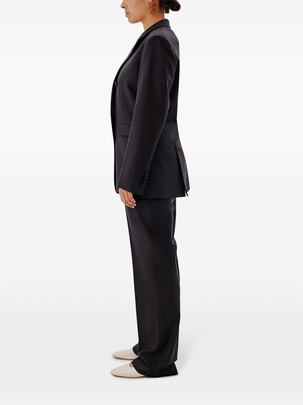 double-breasted merino wool blazer - 3
