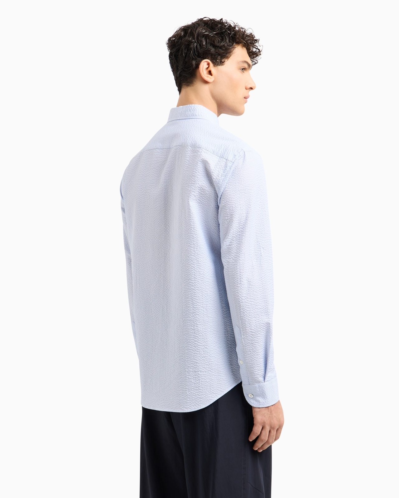 SEERSUCKER-EFFECT COTTON SHIRT - 3