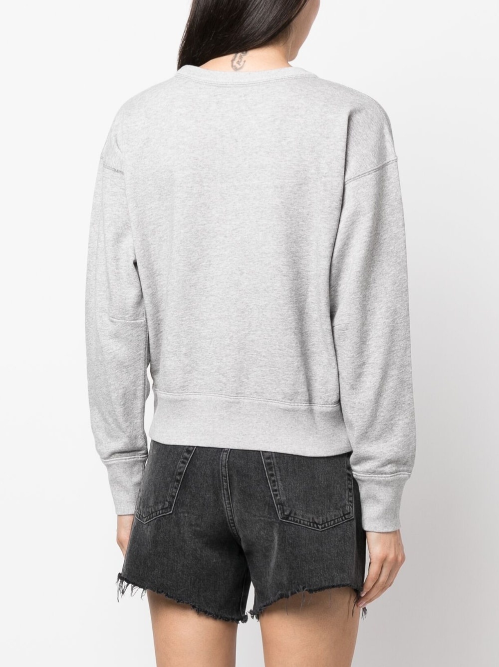 embroidered-logo crew-neck sweatshirt - 4